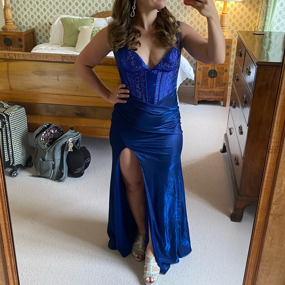 Portia and Scarlett Cobalt Prom/Pageant Formal Gown PS23601 size 4